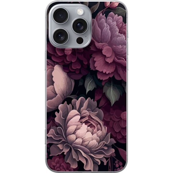 Apple iPhone 16 Pro Max Läpinäkyvä kuori Blommor