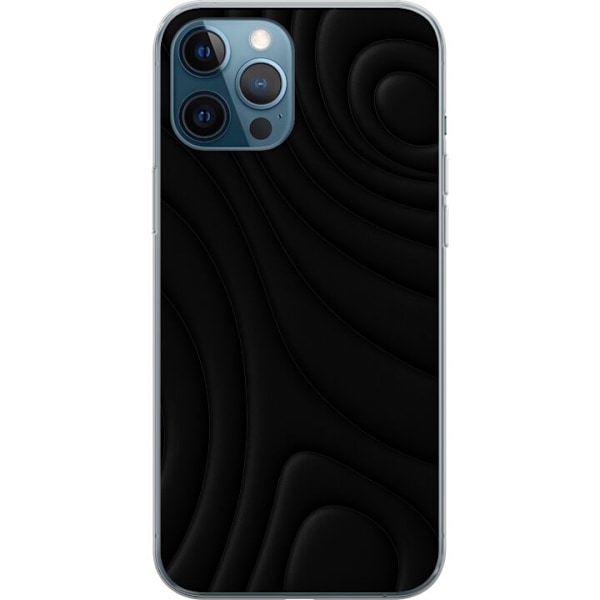 Apple iPhone 12 Pro Gjennomsiktig deksel Svarte Bølger