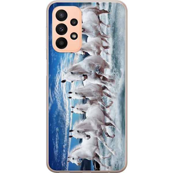 Samsung Galaxy A23 5G Läpinäkyvä kuori Kuuhevoset