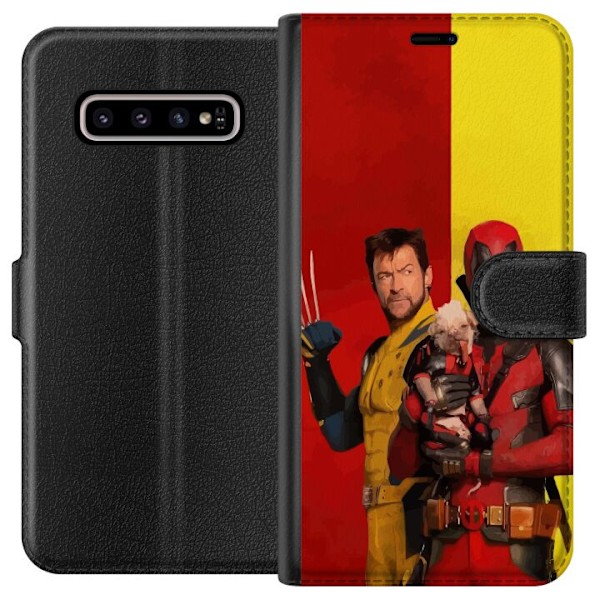 Samsung Galaxy S10+ Lompakkokotelo Deadpool & Wolverine