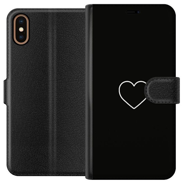 Apple iPhone XS Tegnebogsetui Hjerte