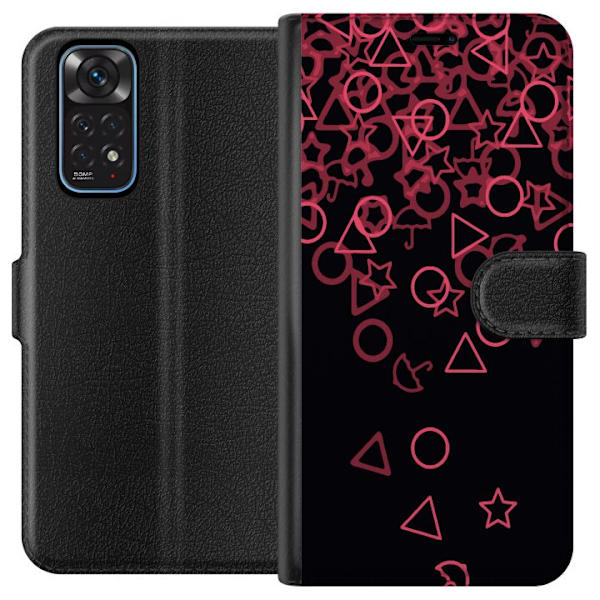 Xiaomi Redmi Note 11 Tegnebogsetui Squid Game Ikoner Serie Design Populært TV Spil Ikoner Grafisk Motiv Asiatisk Trend Dramaserie
