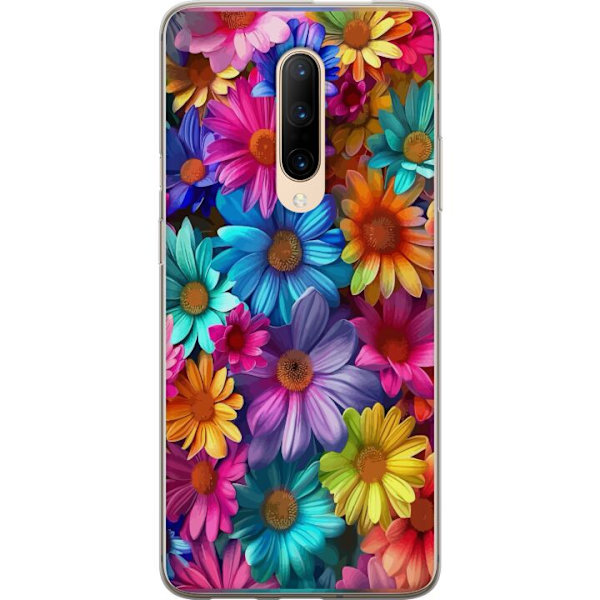 OnePlus 7 Pro Läpinäkyvä kuori Gerbera Kukat Värikäs Koriste Kukka Motiivi Suosittu Kotisisustus Väririkas Seinätaide Suunnittelu