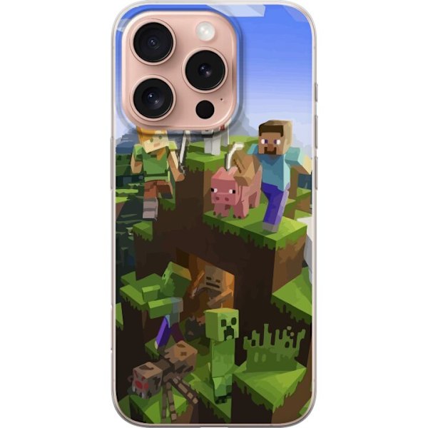 Apple iPhone 16 Pro Genomskinligt Skal MineCraft