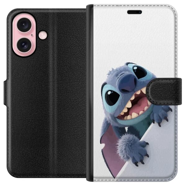 Kompatibelt Lommeboketui til Apple iPhone 16 Glad Stitch