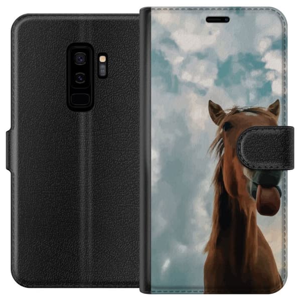Kompatibel Tegnebogsetui til Samsung Galaxy S9+ Hest