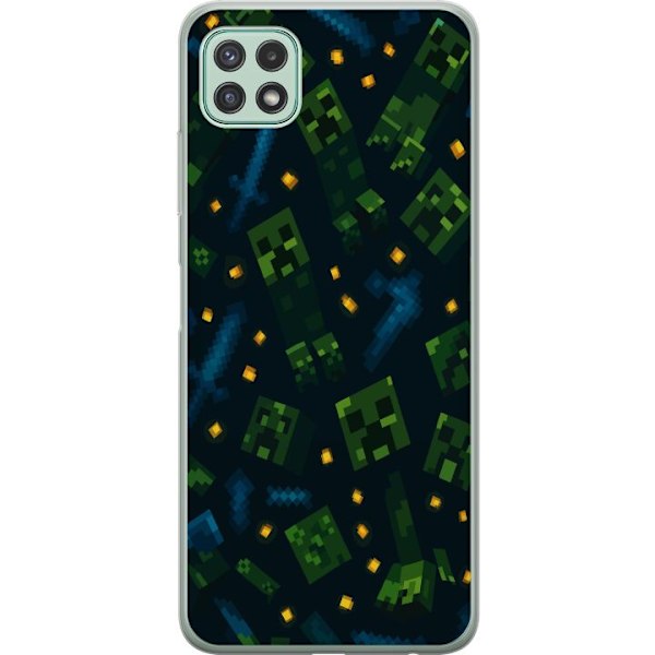 Samsung Galaxy A22 5G Läpinäkyvä kuori Minecraft Dungeons M