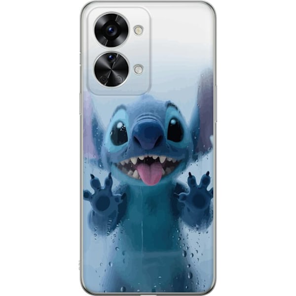 OnePlus Nord 2T Genomskinligt Skal Stitch Window View – Stitch vid ett fönster i söt stil