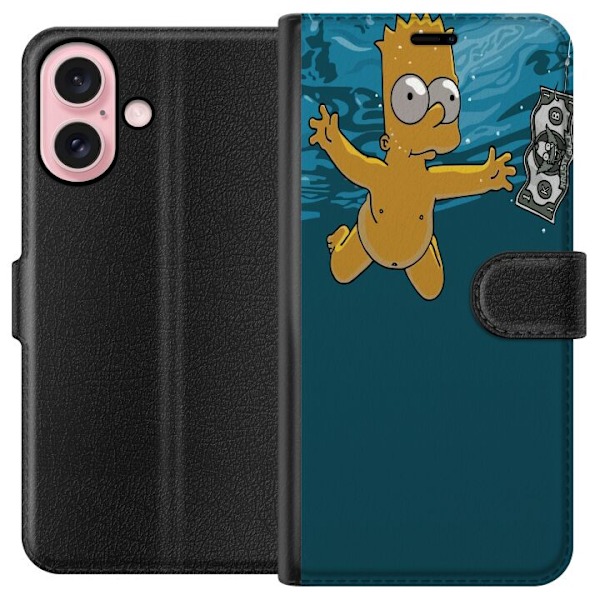 Apple iPhone 16 Lommeboketui Bart Simpson