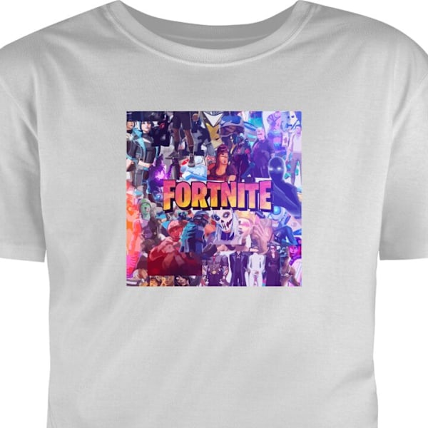 Barn-T-shirt | Bekväm T-shirt för Barn Fortnite grå 3-4 År