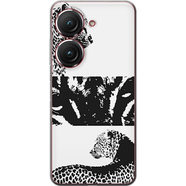 Asus Zenfone 9 Läpinäkyvä kuori Leopard Faces