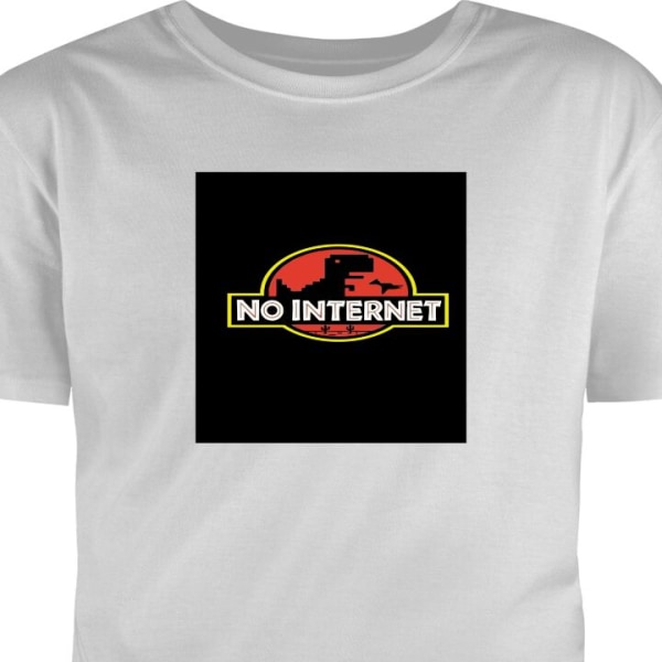 T-Shirt Ei internet-yhteyttä harmaa S
