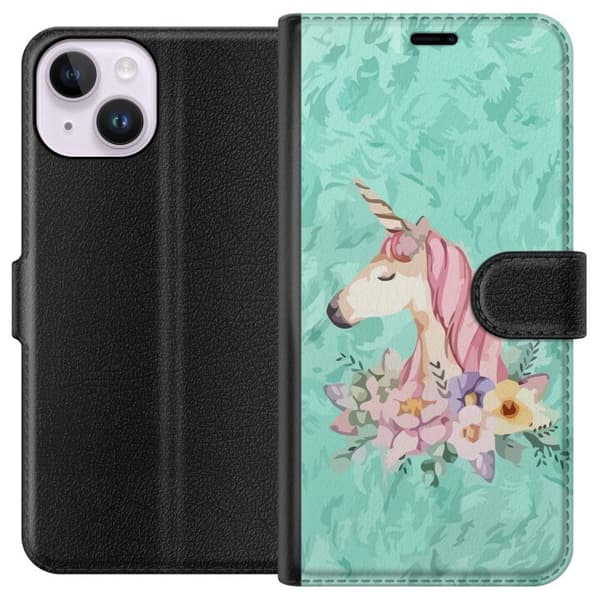 Kompatibelt Lommeboketui til Apple iPhone 14 Unicorn