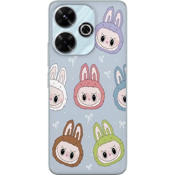Xiaomi Redmi 13 Läpinäkyvä kuori Pastel Labubu