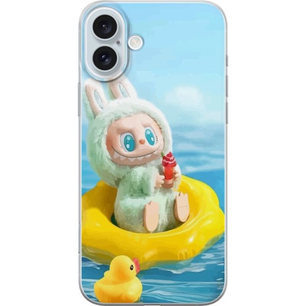 Apple iPhone 16 Plus Genomskinligt Skal Labubu Macaron Series