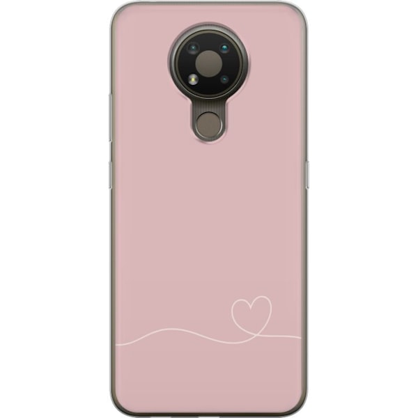 Nokia 3.4 Gjennomsiktig deksel Rosa Hjärna Design