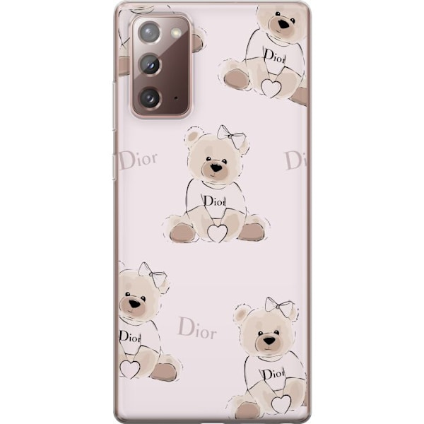 Samsung Galaxy Note20 Läpinäkyvä kuori Teddy Dior Vibes - y
