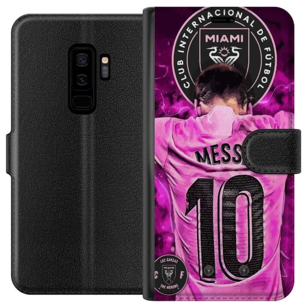 Kompatibelt Lommeboketui til Samsung Galaxy S9+ Lionel Messi (Inter Miami CF)