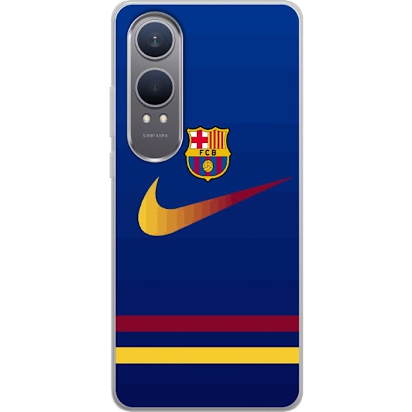 OnePlus Nord CE4 Lite Läpinäkyvä kuori FC Barcelona