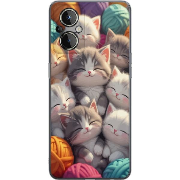 Kompatibelt Mobildeksel til OnePlus Nord N20 5G Sovande kattungar beige