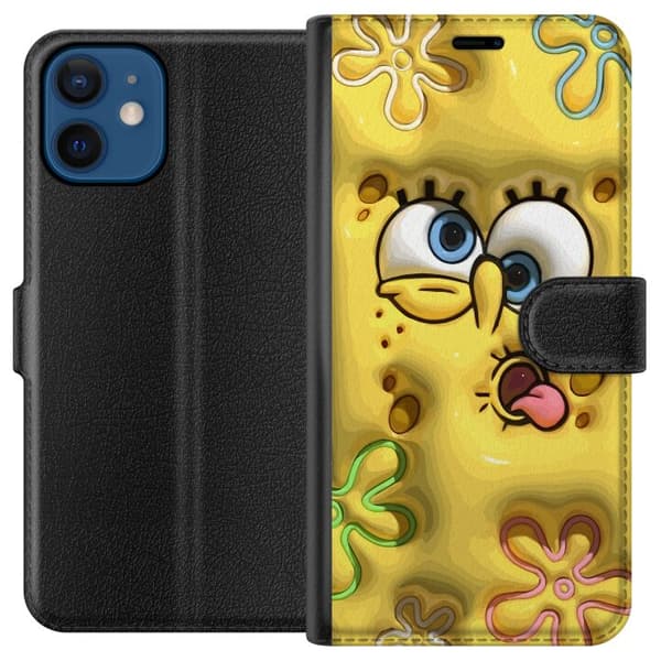 Kompatibelt Lommeboketui til Apple iPhone 12 mini SvampeBob