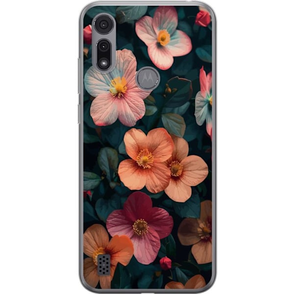 Motorola Moto E6i Gjennomsiktig deksel Blomster