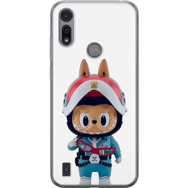 Motorola Moto E6i Läpinäkyvä kuori How2work Labubu hirviöt x Ultraman Blue -hahmo