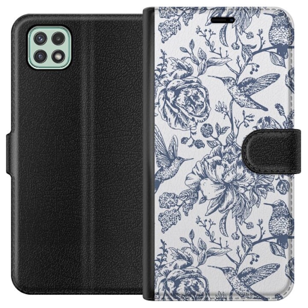 Samsung Galaxy A22 5G Plånboksfodral Blomster & Fåglar – r