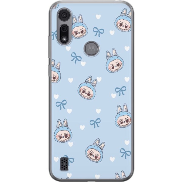 Motorola Moto E6i Läpinäkyvä kuori Labubu Tuli Henki