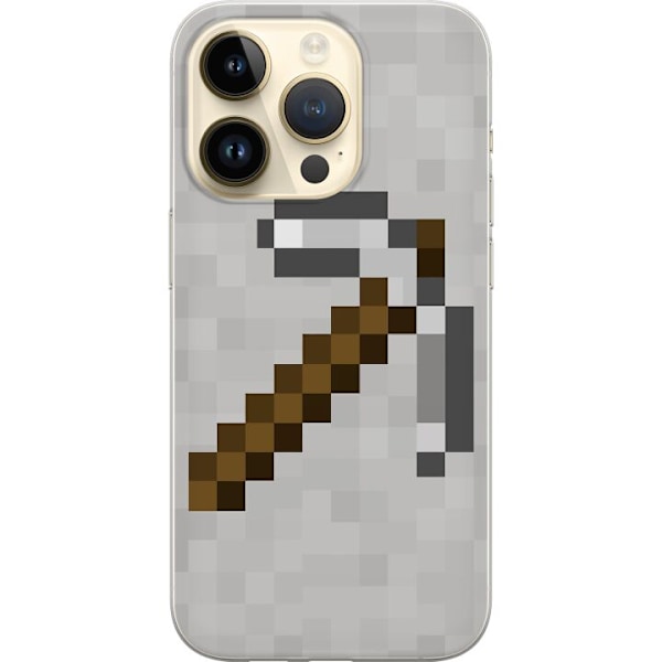 Apple iPhone 14 Pro Genomskinligt Skal Minecraft Tools