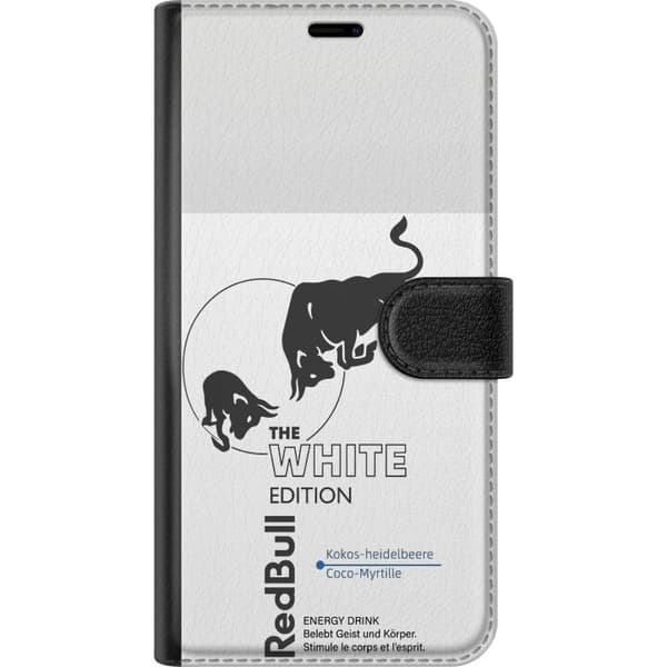 Kompatibelt Plånboksfodral till Google Pixel 8a Red Bull White Edition energidryck i minimalistisk vit design vit