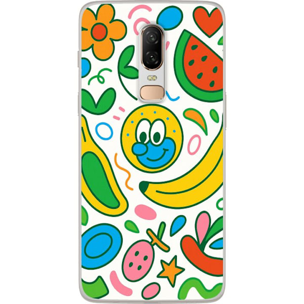 OnePlus 6 Läpinäkyvä kuori Perhosverho