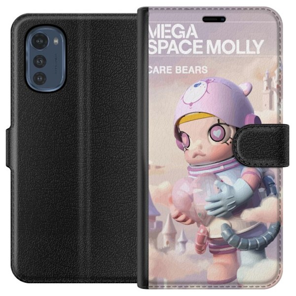 Motorola Moto E32s Tegnebogsetui Mega Space Molly Care Bears Series - Share Bear Edition