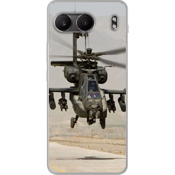 OnePlus Nord 4 Genomskinligt Skal AH-64 Apache Attack Helicopt