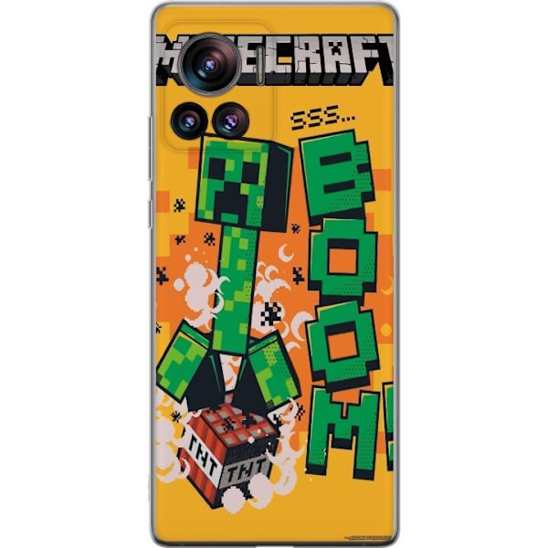 Motorola Edge 30 Ultra Gennemsigtig cover Minecraft Boom