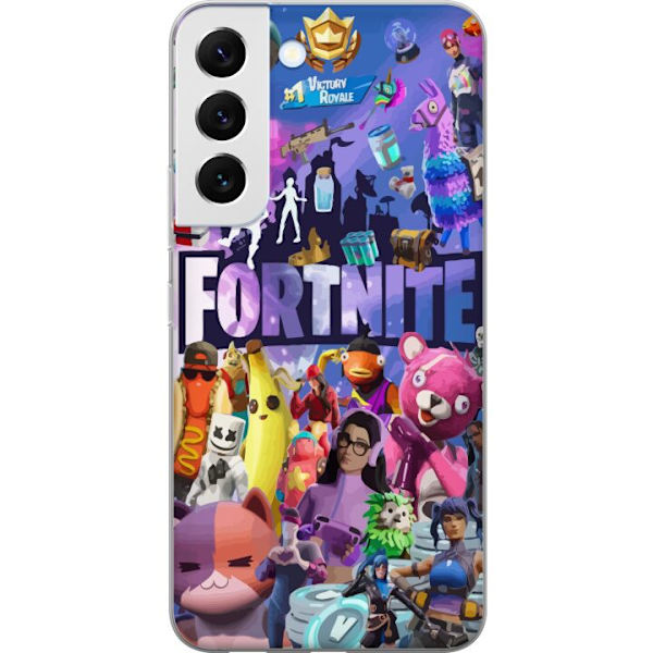 Samsung Galaxy S22 5G Gennemsigtig cover Fortnite Karakterer Spilmotiver Ikon Gaming Design Populær Kamp Royale Børne Spilkarakterer Motiv