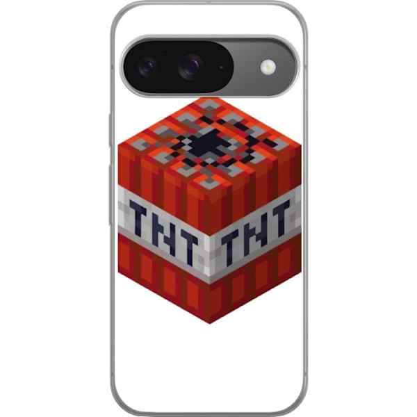 Google Pixel 9 Pro Läpinäkyvä kuori Minecraft TNT