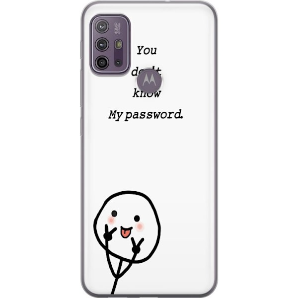 Motorola Moto G10 Genomskinligt Skal You Don’t Know My Password – edgy textmotiv med attityd