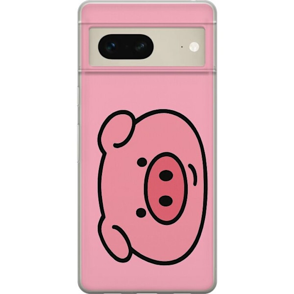 Google Pixel 7 Läpinäkyvä kuori Kawaii Piggy