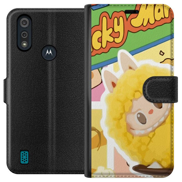 Motorola Moto E6i Lompakkokotelo Labubu Wacky Mart Pop Mart -sarjan keräilyfiguuri Söpö Muotoilu Suosittu Teemalelu Sarja Luova Taidelelu