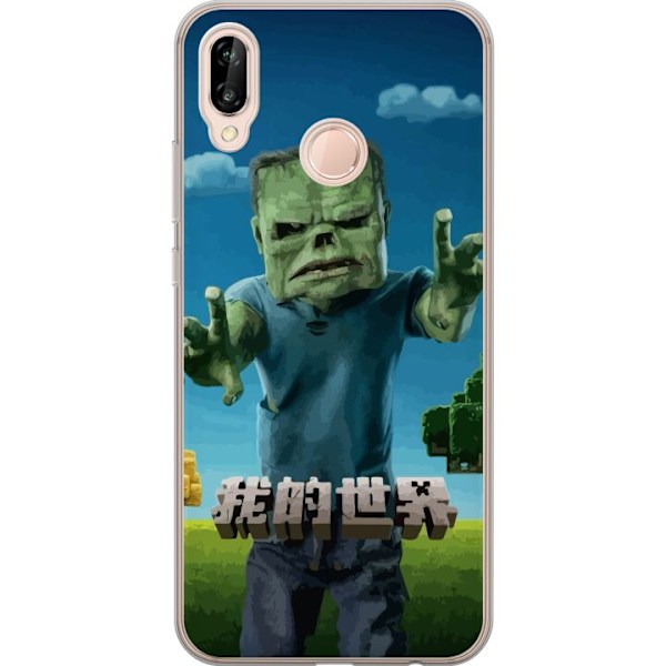 Huawei P20 lite Genomskinligt Skal A Minecraft Movie