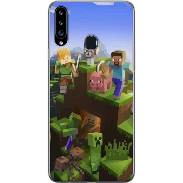 Kompatibelt Mobilskal till Samsung Galaxy A20s MineCraft