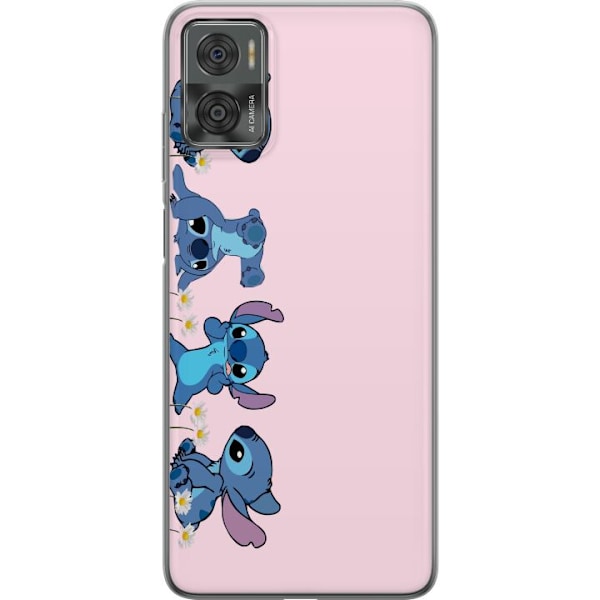 Motorola Moto E22i Gennemsigtig cover  Stitch Grin & Leg – P