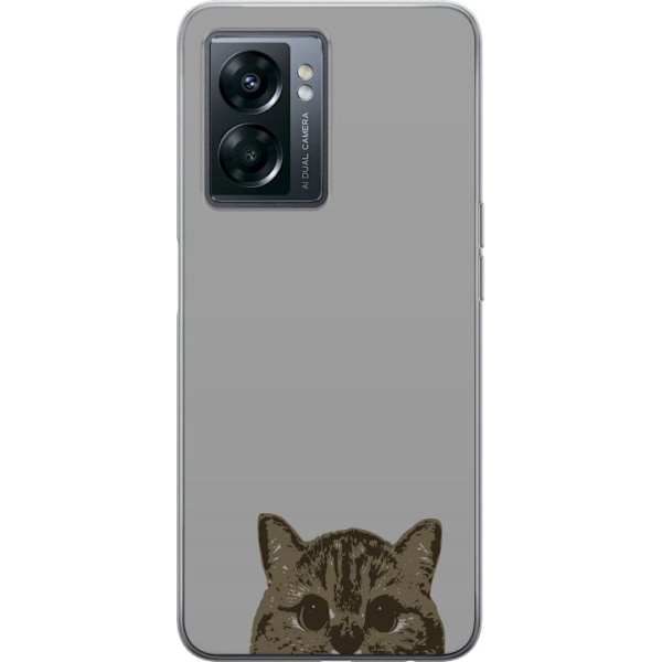OnePlus Nord N300 Genomskinligt Skal Grå Kattblick – stilre