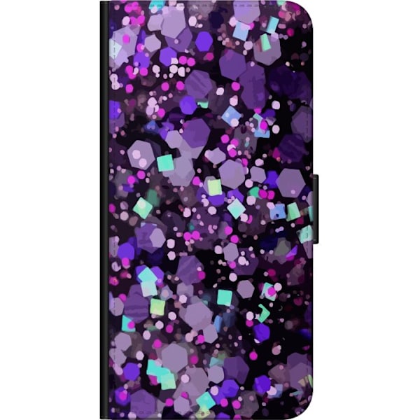 Huawei P smart 2019 Plånboksfodral Lila Glitter