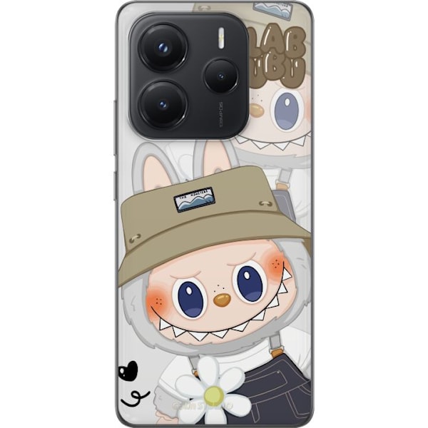 Xiaomi Redmi Note 14 Läpinäkyvä kuori Labubu Minimal Mood - Yksinkertainen ja tyylikäs hirviösuunnittelu