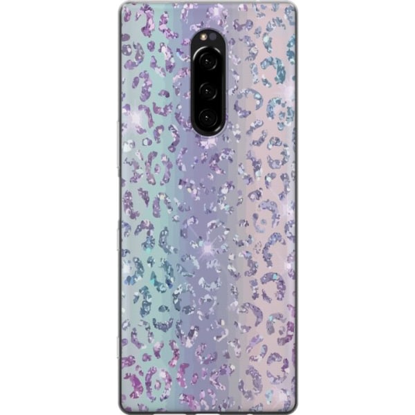 Sony Xperia 1 Gennemsigtig cover Glitter Leopard