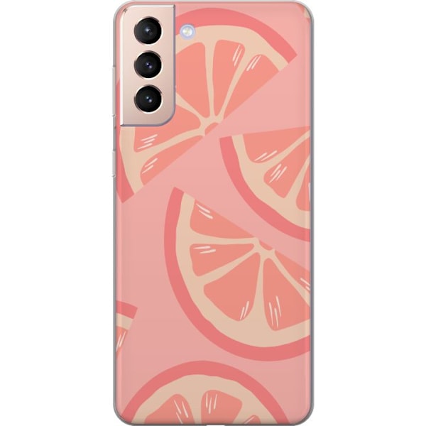 Samsung Galaxy S21 Genomskinligt Skal Pink Lemonade