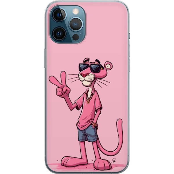 Apple iPhone 12 Pro Max Genomskinligt Skal Pink Panter Peace