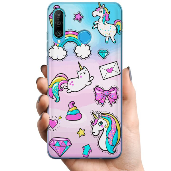 Huawei P30 lite TPU Mobilcover Unicorn